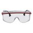 Astrospec 3000 (OTG) Anti-Fog & Scratch-Resistant Safety Glasses, Polycarbonate, Clear Lenses, Full-Framed, Red/White/Blue Frame