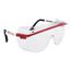 Astrospec 3000 (OTG) Anti-Fog & Scratch-Resistant Safety Glasses, Polycarbonate, Clear Lenses, Full-Framed, Red/White/Blue Frame