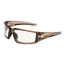 Hypershock Anti-Fog Safety Glasses, Polycarbonate, Clear Lenses, Full-Framed, UV Protection, Brown Frame, Dual