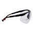 Genesis XC Scratch-Resistant Safety Glasses, Polycarbonate, Clear Lenses, Full-Framed, UV Protection, Black Frame, Adjustable