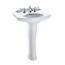 LPT642.4#01 Dartmouth Rectangular Pedestal Bathroom Sink w/ Arched Front for 4" Center Faucets (Cotton White)
