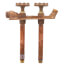 Model V22 6", 1/2" x 3/4" Sweat Fitting Vertical Hot & Cold Anti-Siphon Wall Faucet w/ Metal Handle