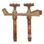 Model V22 4", 1/2" MPT x Sweat Inlet Vertical Hot & Cold Anti-Siphon Wall Faucet w/ Metal Handle