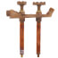 Model V22 4", 1/2" PEX Inlet Vertical Hot & Cold Anti-Siphon Wall Faucet w/ Metal Handle