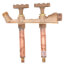 Model V22 4", 1/2" Expansion PEX Inlet Vertical Hot & Cold Anti-Siphon Wall Faucet w/ Metal Handle