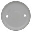 Round Blank Outlet Box Cover w/ 1/2" Knockout (Ivory)
