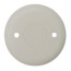 Round Blank Outlet Box Cover w/ 1/2" Knockout (Ivory)