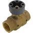 3/4" 2 Way Brass Threaded Control Ball Valve for MVN Actuator (10.1 Cv)