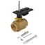 2" 2 Way Brass Threaded Control Ball Valve for DCA Actuator (71 Cv)