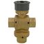 1/2" 3 Way Brass Threaded Control Ball Valve for MVN Actuator (2.4 Cv)