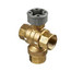 1-1/4" 3 Way Brass Threaded Control Ball Valve for MVN Actuator (19.4 Cv)