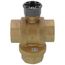 1-1/4" 3 Way Brass Threaded Control Ball Valve for MVN Actuator (34 Cv)