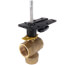 1-1/2" 3 Way Brass Threaded Control Ball Valve for DCA Actuator (32 Cv)