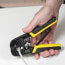 Ratcheting Data Cable Crimper/Stripper/Cutter