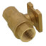 1/2" NPT 2-Way Chrome Plated Brass Ball Valve (1.2 Cv)