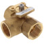 1/2" NPT 3-Way Stainless Steel Ball Valve (7.4 Cv)
