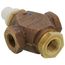 1/2" NPT 3 Way Mixing Valve Body, Slotted Stem w/ Small Bonnet (4.6 Cv)