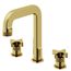 Wythe Two Handle Widespread Bathroom Faucet, Cross-Shaped Handles (Matte Brushed Gold), VG01302MG