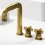 Wythe Two Handle Widespread Bathroom Faucet, Cross-Shaped Handles (Matte Brushed Gold), VG01302MG