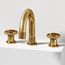 Wythe Two Handle Widespread Bathroom Faucet, Knob Handles (Matte Brushed Gold), VG01306MG