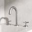 Jewel Two Handle Widespread Bathroom Faucet w/ Cross Handles (Brushed Nickel), VG01308BN