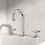 Jewel Two Handle Widespread Bathroom Faucet w/ Cross Handles (Handles in Chrome), VG01308CH