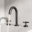 Jewel Two Handle Widespread Bathroom Faucet w/ Cross Handles (Matte Black), VG01308MB