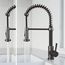 Edison Single Handle Pull-Down Sprayer Kitchen Faucet (Graphite Black), VG02001GB