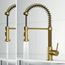 Edison Single Handle Pull-Down Sprayer Kitchen Faucet (Matte Brushed Gold), VG02001MG