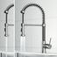 Edison Single Handle Pull-Down Sprayer Kitchen Faucet (Stainless Steel), VG02001ST