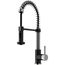 Edison Single Handle Pull-Down Sprayer Kitchen Faucet (Stainless Steel/Matte Black), VG02001STMB
