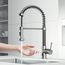 Edison Single Handle Pull-Down Sprayer Kitchen Faucet w/ Touchless Sensor (Stainless Steel), VG02001STS