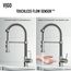 Edison Single Handle Pull-Down Sprayer Kitchen Faucet w/ Touchless Sensor (Stainless Steel), VG02001STS