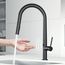 Greenwich Single Handle Pull-Down Sprayer Kitchen Faucet w/ Touchless Sensor (Matte Black), VG02029MBS