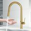 Greenwich 1 Handle Pull-Down Sprayer Kitchen Faucet w/ Touchless Sensor (Matte Brushed Gold), VG02029MGS