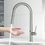 Greenwich Single Handle Pull-Down Sprayer Kitchen Faucet w/ Touchless Sensor (Stainless Steel), VG02029STS