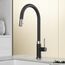 Bristol Single Handle Pull-Down Sprayer Kitchen Faucet (Stainless Steel/Matte Black), VG02033STMB