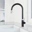 Bristol Single Handle Pull-Down Sprayer Kitchen Faucet (Stainless Steel/Matte Black), VG02033STMB