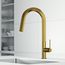Hart Hexad Single Handle Pull-Down Spout Kitchen Faucet (Matte Brushed Gold), VG02034MG