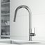 Hart Hexad Single Handle Pull-Down Spout Kitchen Faucet (Stainless Steel), VG02034ST