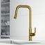 Hart Angular Single Handle Pull-Down Spout Kitchen Faucet (Matte Brushed Gold), VG02036MG