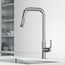 Hart Angular Single Handle Pull-Down Spout Kitchen Faucet (Stainless Steel), VG02036ST