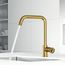 Cass Industrial Single Handle Kitchen Bar Faucet (Matte Brushed Gold), VG02040MG