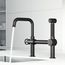 Cass Single Handle Bridge Kitchen Faucet w/ Side Sprayer (Matte Black), VG02050MB