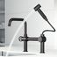 Cass Single Handle Bridge Kitchen Faucet w/ Side Sprayer (Matte Black), VG02050MB