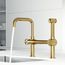 Cass Single Handle Bridge Kitchen Faucet with Side Sprayer (Matte Brushed Gold), VG02050MG