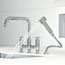 Cass Two-Handle Widespread Bridge Kitchen Faucet w/ Side Sprayer (Chrome), VG02051CH