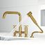 Cass Two-Handle Widespread Bridge Kitchen Faucet w/ Side Sprayer (Matte Brushed Gold), VG02051MG
