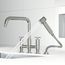 Cass Two-Handle Widespread Bridge Kitchen Faucet w/ Side Sprayer (Stainless Steel), VG02051ST
