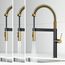 Edison Pro Single Handle Pull-Down Kitchen Faucet (Matte Gold/Matte Black), VG02052MGMB